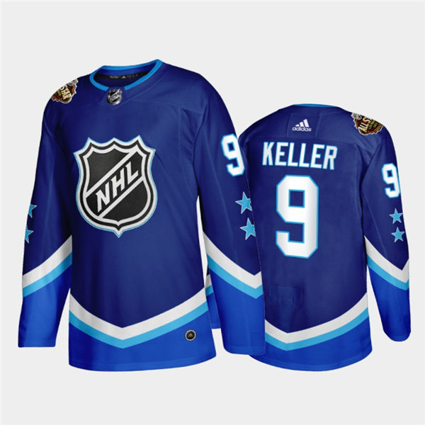 Men's Arizona Coyotes #9 Clayton Keller Adidas Blue 2022 NHL All-Star Western Stitched Jersey