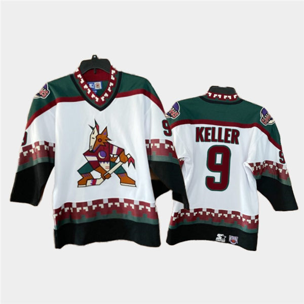 Men's Arizona Coyotes #9 Clayton Keller Adidas Classics Throwback Stitched Jersey