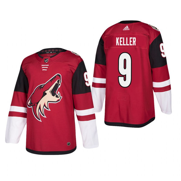 Men's Arizona Coyotes #9 Clayton Keller Sitched Adidas Home Maroon Stitched Jersey