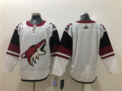 Men's Arizona Coyotes Blank adidas White Team Stitched Jersey
