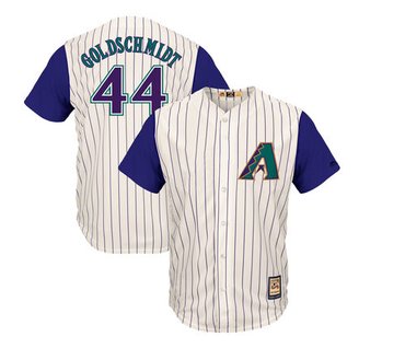 Men's Arizona Diamondbacks#44 Paul Goldschmidt Majestic CreamPurple Cooperstown Collection Cool Base Player Jersey.png