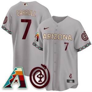 Men's Arizona Diamondbacks City Connect Concept Jersey V2 - All Stitched Corbin Carroll -   7