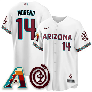 Men's Arizona Diamondbacks City Connect Concept Jersey V2 - All Stitched Gabriel Moreno -    14