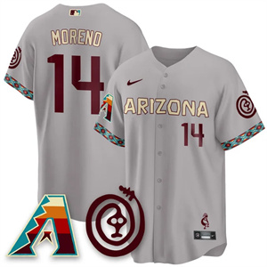 Men's Arizona Diamondbacks City Connect Concept Jersey V2 - All Stitched Gabriel Moreno   - 14