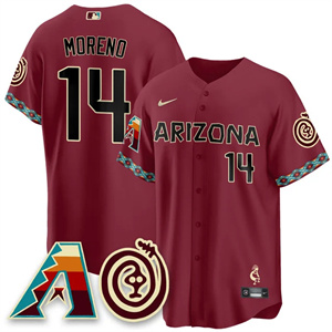 Men's Arizona Diamondbacks City Connect Concept Jersey V2 - All Stitched Gabriel Moreno  14