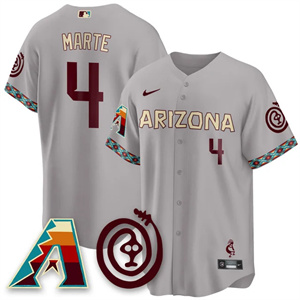 Men's Arizona Diamondbacks City Connect Concept Jersey V2 - All Stitched Ketel Marte -   4