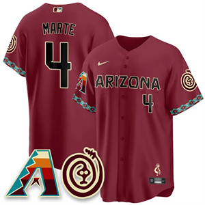 Men's Arizona Diamondbacks City Connect Concept Jersey V2 - All Stitched Ketel Marte   4