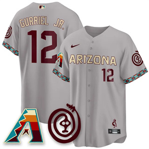 Men's Arizona Diamondbacks City Connect Concept Jersey V2 - All Stitched Lourdes Gurriel Jr.-    12