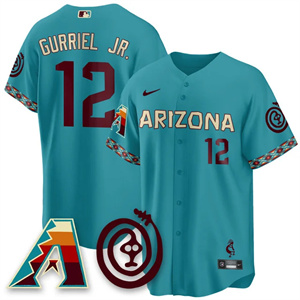 Men's Arizona Diamondbacks City Connect Concept Jersey V2 - All Stitched Lourdes Gurriel Jr.-  12