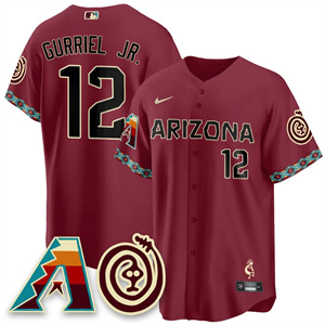 Men's Arizona Diamondbacks City Connect Concept Jersey V2 - All Stitched Lourdes Gurriel Jr.  12