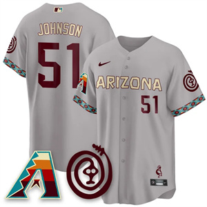 Men's Arizona Diamondbacks City Connect Concept Jersey V2 - All Stitched Randy Johnson -   51