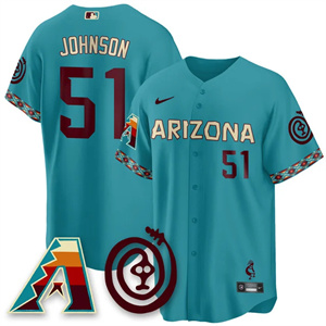 Men's Arizona Diamondbacks City Connect Concept Jersey V2 - All Stitched Randy Johnson    51