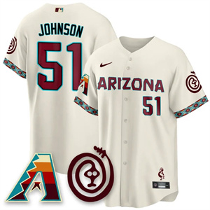 Men's Arizona Diamondbacks City Connect Concept Jersey V2 - All Stitched Randy Johnson - 51
