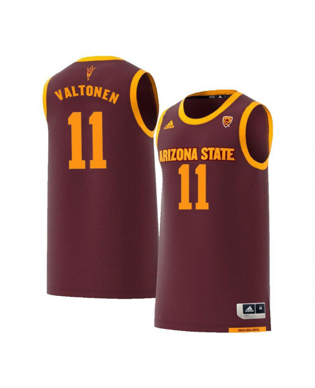 Men's Arizona State Sun Devils #11 Elias Valtone Adidas 2018 Maroon Alumni College Basketball Jersey