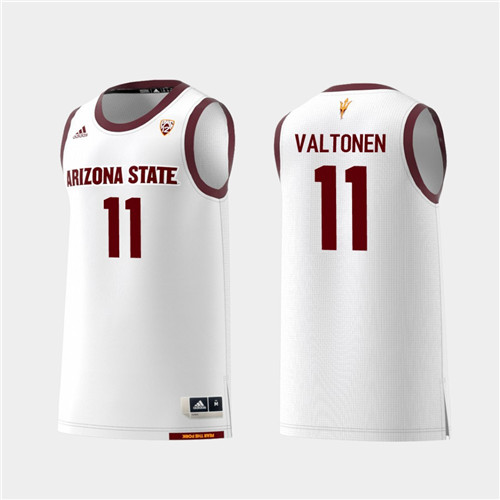 Men's Arizona State Sun Devils #11 Elias Valtone Adidas 2018 White Alumni College Basketball Jersey