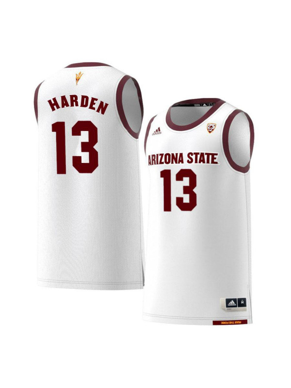 Men's Arizona State Sun Devils #13 James Harden Adidas 2018 White Alumni College Basketball Jersey
