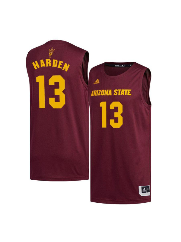 Men's Arizona State Sun Devils #13 James Harden Adidas Full Maroon College Basketball Jersey