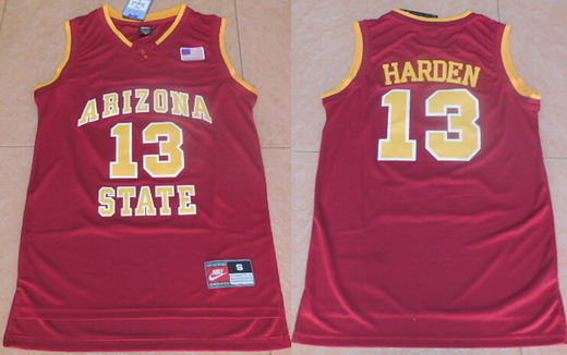 Men's Arizona State Sun Devils #13 James Harden Red College Basketball Nike Jersey
