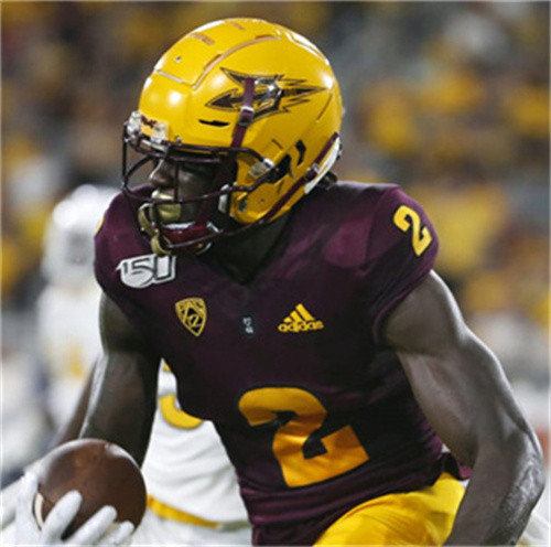 Men's Arizona State Sun Devils #2 Brandon Aiyuk adidas 2020 Maroon Gold College Football Jersey