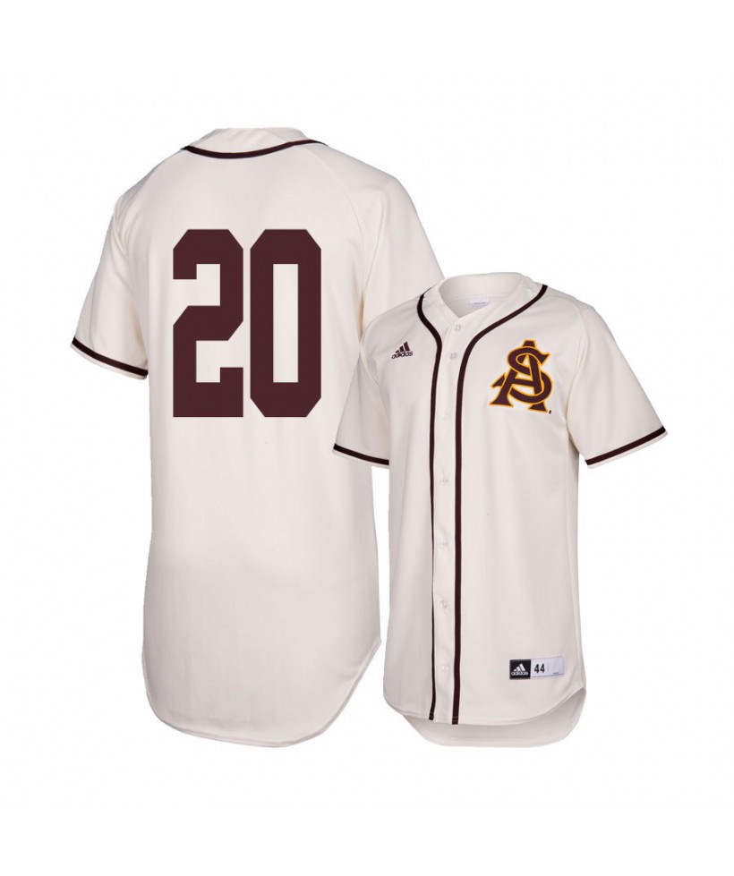 Men's Arizona State Sun Devils #20 Spencer Torkelson Adidas White Baseball Jersey