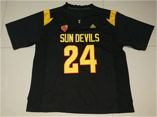 Men's Arizona State Sun Devils #24 Chase Lucas adidas Black College Football Jersey