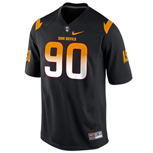 Men's Arizona State Sun Devils #90 Will Sutton Black Football Jersey