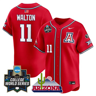 Men's Arizona Wildcats 2025 World Series Vapor Premier Limited Jersey - All Stitched Aaron Walton     11