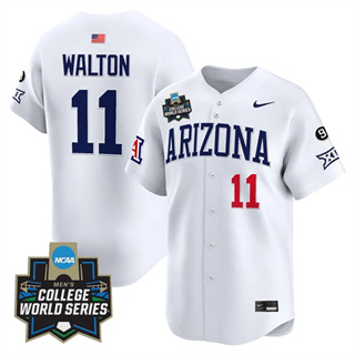 Men's Arizona Wildcats 2025 World Series Vapor Premier Limited Jersey - All Stitched Aaron Walton   11