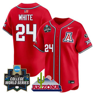 Men's Arizona Wildcats 2025 World Series Vapor Premier Limited Jersey - All Stitched Mason White    24
