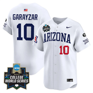 Men's Arizona Wildcats 2025 World Series Vapor Premier Limited Jersey - All Stitched Raul Garayzar  10