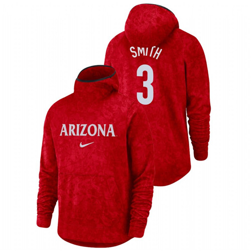 Men's Arizona Wildcats Dylan Smith Red Basketball Spotlight Team Logo Pullover Hoodie