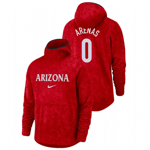 Men's Arizona Wildcats Gilbert Arenas Red Basketball Spotlight Team Logo Pullover Hoodie
