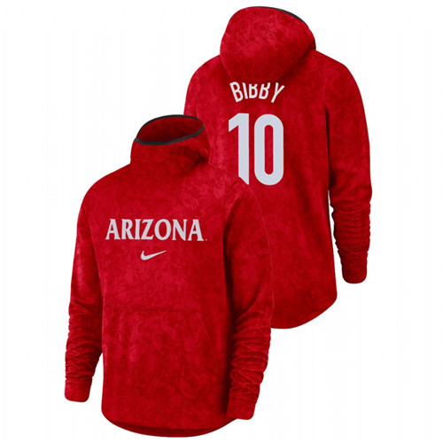 Men's Arizona Wildcats Mike Bibby Red Basketball Spotlight Team Logo Pullover Hoodie