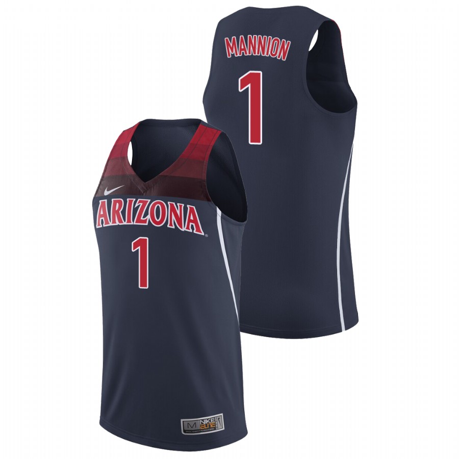 Men's Arizona Wildcats Nico Mannion College Basketball Jersey Navy