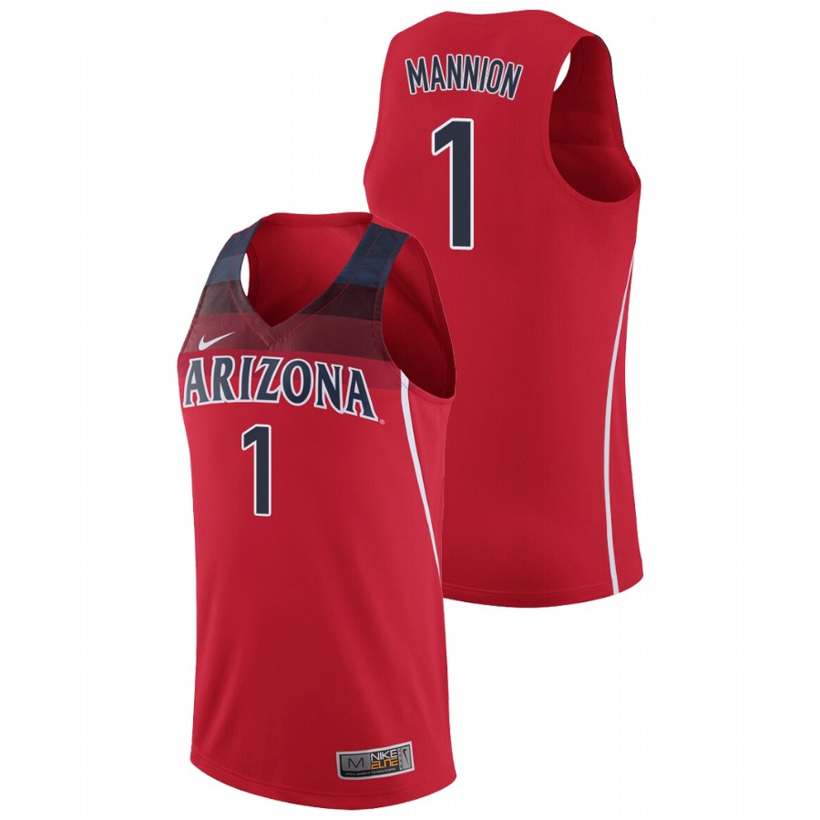 Men's Arizona Wildcats Nico Mannion College Basketball Jersey Red