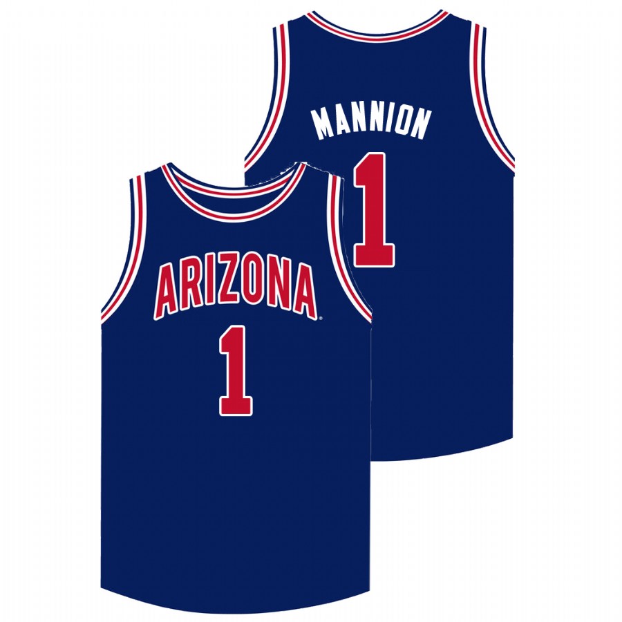 Men's Arizona Wildcats Nico Mannion Jersey Navy