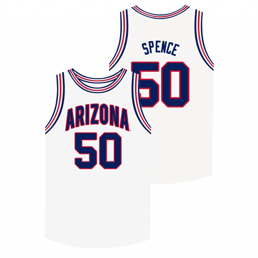 Men's Arizona Wildcats White Alec Spence Jersey