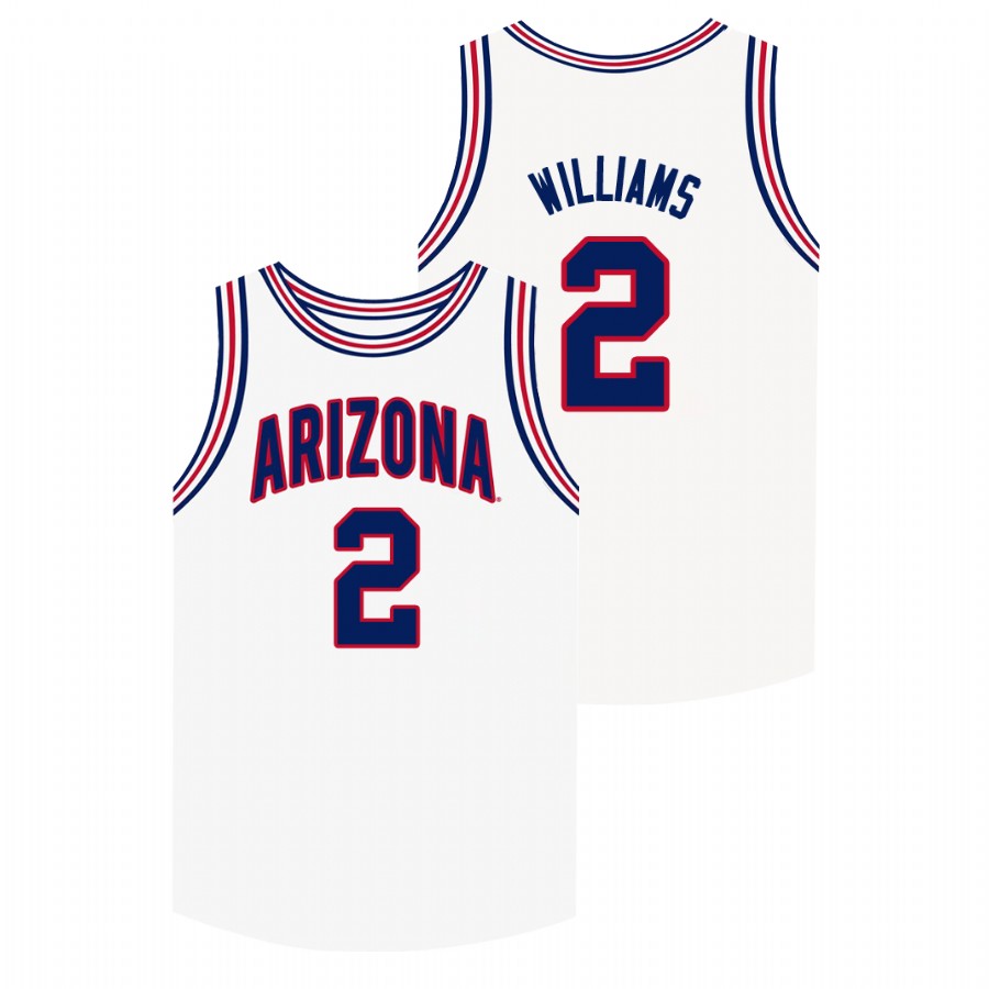 Men's Arizona Wildcats White Brandon Williams Jersey