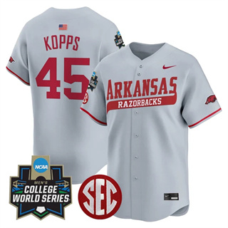 Men's Arkansas Razorbacks 2025 World Series Vapor Premier Limited Jersey - All Stitched Kevin  Kopps45