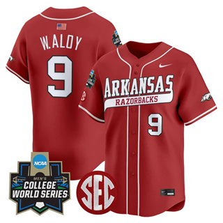 Men's Arkansas Razorbacks 2025 World Series Vapor Premier Limited Jersey - All Stitched Wehiwa Aloy