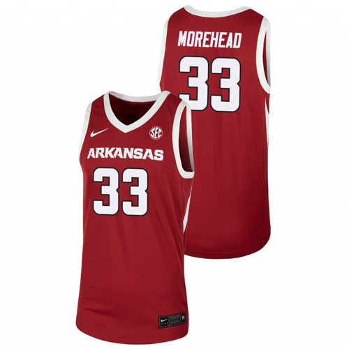 Men's Arkansas Razorbacks Bryson Morehead 2021 Team Jersey Cardinal