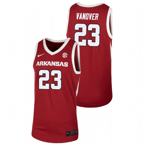 Men's Arkansas Razorbacks Connor Vanover 2021 Team Jersey Cardinal