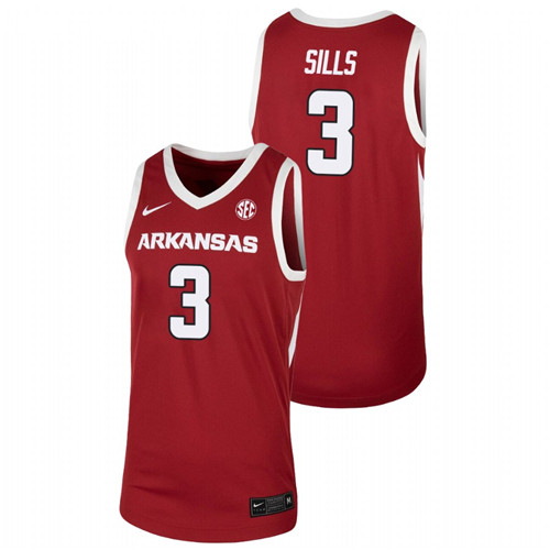 Men's Arkansas Razorbacks Desi Sills 2021 Team Jersey Cardinal