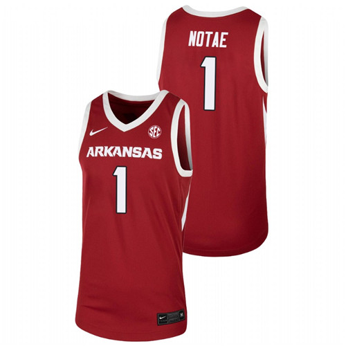 Men's Arkansas Razorbacks JD Notae 2021 Team Jersey Cardinal