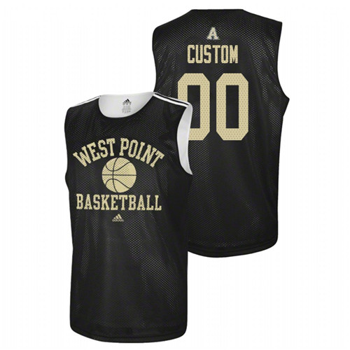 Men's Army Black Knights Black Custom College Basketball Adidas Jersey