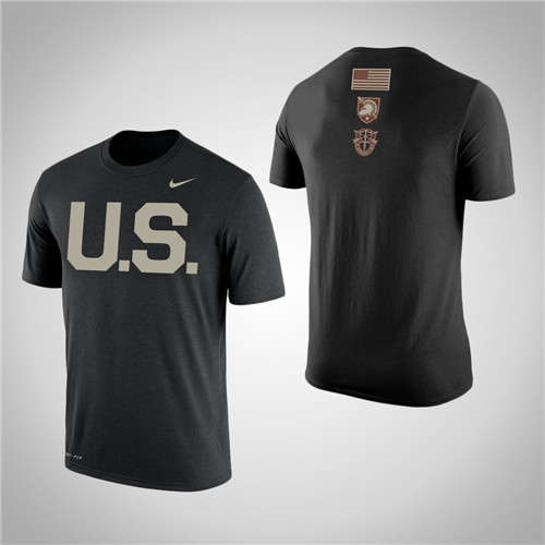 Men's Army Black Knights Black U.S. Performance T-Shirt
