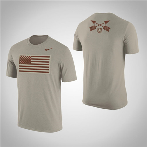 Men's Army Black Knights Natural Flag 2-Hit Performance T-Shirt