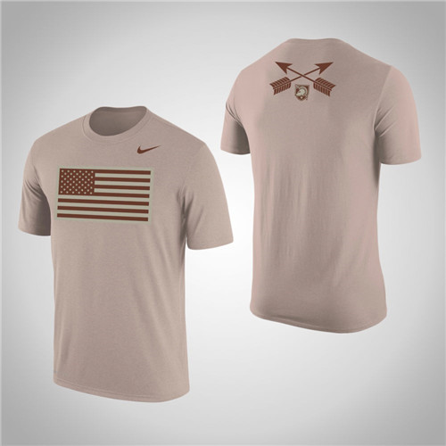 Men's Army Black Knights Oatmeal Flag 2-Hit Performance T-Shirt