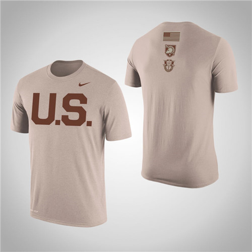 Men's Army Black Knights Oatmeal U.S. Performance T-Shirt