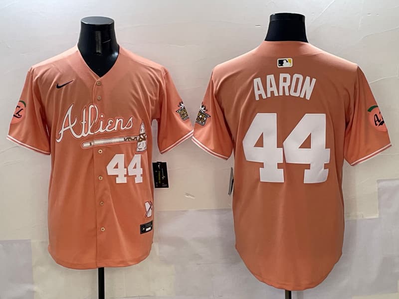Men's Atlanta Braves   # 44 Hank Aaron baseball Jersey